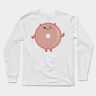 Glazed Donut Cat Long Sleeve T-Shirt